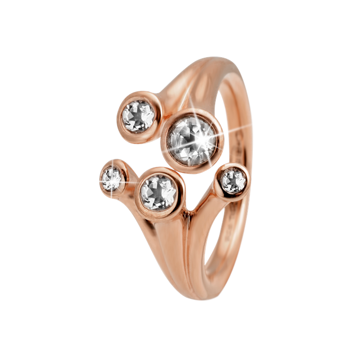 Christina Collect pink gold plated collecting ring - Topaz Fountain